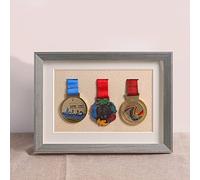 Solid Wood Sport Medal Display Frame, 3 Medals Display Case, Marathon Medal Display Frame, 21x30cm, Multiple Colour, Solid Wood Material, easy To Install, Suitable for All Sport Medal Badges ( Color :