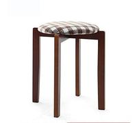 Solid Wood Stackable Bar Stools - Non-Slip & Anti-Fungal Round Folding Chairs for Kitchen, Office, or Party Use