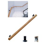 Solid Wood Stair Handrail for Indoor Stairs, Outdoors Stair Railings, Non-Slip Safety Design, with Banister Hardware and Brackets（20~79in）(200cm/79in)