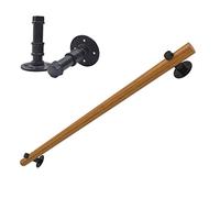 Solid Wood Stair Handrail Kit Non Slip Grab Bar for Elderly Wall Mounted Support Rail for Home Villa Garden Deck Corridor Safe Staircase Banister (Size: 3)