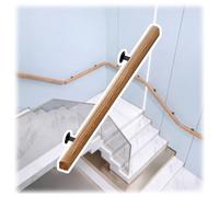 Solid Wood Stair Handrail - Wall Mounted Indoor Railing Kit, Safe and Non-Slip, for Home Stairs/Elderly Support, for Lofts, Kindergarten(100cm)