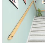 Solid Wood Stair il - Non-Slip Banister Rail with Brackets for Indoor/Outdoor Use, Safety ils for Elderly & Kids - 180cm (70.8in) Wall-Mounted