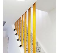 Solid Wood Staircase Railing Handrail Villa Attic Modern Baluster Column Indoor Entrance Stair Partition Rails Home Decor Steps Fence Guardrail(3.8ft/115cm)