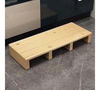 Solid Wood Stool for High Beds 1115 cm Height No Assembly Required Long NonSlip Footrest IndoorOutdoor li Aid Natural Wood h & Slish