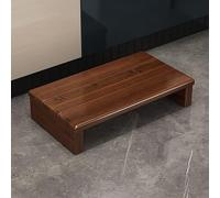 Solid Wood Stool for High Beds 1115 cm Height NonSlip Base IndoorOutdoor Use No Assembly Required Long Footrest Brown 40 x 30 x 15 cm
