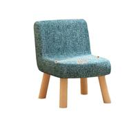 Solid Wood Stool Set with Backrest - 4 Pieces Removable Linen Cushion & High-Resilience Foam for Ultimate Comfort Perfect for Dining Room & Kitchen