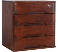 Solid Wood Storage Box with Multilayer Drawer and Lockable A4 Treatment Cabinet for Home Office nization B4 SizeStylish Durable & Secure Storage Solution
