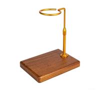 Solid Wood Supported Aluminum Pour Over Stand for Consistent Coffee Extraction and Minimal Vibration (Round-Copper)