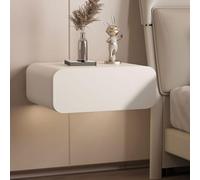 Solid Wood Suspended Nightstand, Minimalist Bedside Table with Storage, Space-Saving Hanging Design for Bedroom
