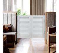 Solid Wood Swing Door for Corridors, Opens Both Ways, Custom Half-Waist Design