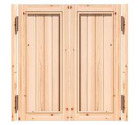 Solid Wood Swing Door,Indoor Louvered Café Swinging Door, Double Thick Cafe Swinging Door, Unpainted Simple Saloon Doors with 4 Hinges, Home Internal Partition Half-Waist Doors, Natural Wood (Color :