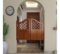 Solid Wood Swing Door,Indoor Louvered Café Swinging Door, Home Double Swinging Doors, Hollow-Out Cafe Fence Doors for Doorway Bathroom, Saloon Door with Double Action Spring, Can Be Customized (Color