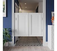 Solid Wood Swing Door, Sturdy Cafe Saloon Door with Metal Hinges, Cowboy Style for Stairs, Bathroom, Bedroom and Balcony Use, Easy to Install and Durable