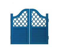 Solid Wood Swing Door, Swinging Saloon Doors, Rustic Cafe Door, Low Noise with Auto-Close Hinges, Heavy Duty Hardware, for Bar Restaurant Porch Entrance Partition,Blue,75×100cm(30×39inch)
