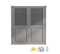 Solid Wood Swing Doors - Grey Pine Sa Doors, 3cm Thick, Two-Way Opening for Kitchen, Bathroom, Cafe - Fits 80-120cm Openings (W93 x H120cm)