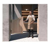 Solid Wood Swing Doors, Two-Way Opening Partition for Hallways, Bars, Restaurants, and Kitchens