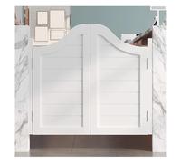 Solid Wood Swing DoorTwoWay Opening Cafe Doors with& Hardware for Kitchen Bar Cel Porch Stairs120x110cm (47.2x43.3in)