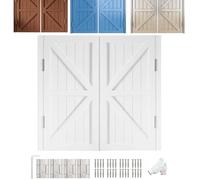 Solid Wood Swinging Cafe Doors, 27-60in W x 36in H | Half Kitchen Door with 180° Bi-Directal Hins, Auto-Return Feature, Pet-Friendly Design (White, 39" x 36")