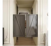 Solid Wood Swinging Cafe Doors - Automatic Closing Half Waist Doors for Kitchen, Bar, and Restaurant Entrance(Gray,90x90cm)