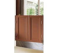 Solid Wood Swinging Cafe Doors - Elegant Half Door with Automatic Closing Hinges for Kitchen/Bar/Restaurant Entrances(Brown,90x70cm)