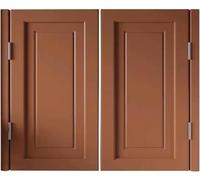 Solid Wood Swinging Cafe Doors - Elegant Interior Saloon Doors with Automatic Closing Mechanism for Home(Brown,120x120cm)