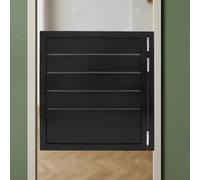 Solid Wood Swinging Cafe Doors - Western Style Interior Saloon Door with Auto Close for Kitchen Shop Pub & Porch - Black 35.4/39.4" Height 3 Spring Hinges (W80*H90cm)