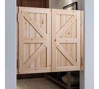 Solid Wood Swinging Cafe Saloon Doors - Retro Half-Door for Kitchen, Bar & Cafe - Two-Way Open Barn Door with Hinges, W130xH90cm (51"x35.4")
