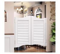 Solid Wood Swinging Door for Kitchen AutoClose Cowboy Barn Door Half Waist Partition with Stainless Steel Hinges Size W100xH80cm (39.37x31.49in)