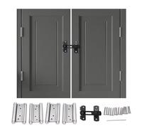 Solid Wood Swinging Doors Cafe Saloon Doors Two-Way Opening Open and Close Freely at 180° Room Divider for Kitchen Bar Counter Porch Stairs(Gray,W128xH90cm)
