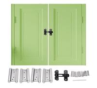 Solid Wood Swinging Doors Cafe Saloon Doors Two-Way Opening Open and Close Freely at 180° Room Divider for Kitchen Bar Counter Porch Stairs(Green,W160xH80cm)
