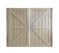 Solid Wood Swinging Doors, Cafe Saloon Double Half Partition Door for Kitchen Bar Hallway with Auto-Close Hinges