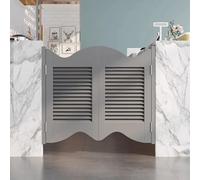 Solid Wood Swinging Doors with Hinges - Two-Way Open Privacy Partition Entrance for Kitchen, Shop, Pub