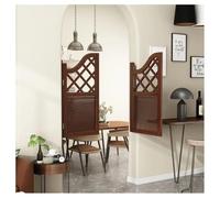 Solid Wood Swinging Half Doors，Saloon Cafe Door，Wood Partition Door，Half-Waist Doors House Kitchen Shop Pub Porch Entrance Doo r，180° Opening Angle Porch.(A,W120xH80cm(47.24x31.49in))