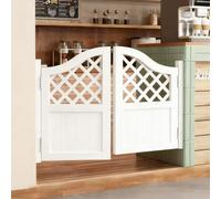 Solid Wood Swinging Saloon Doors, Rustic Western Style Half Door 70-150cm Wide, Cafe Swing Doors with Auto-Close Hinges, Interior Partition Door for Bedroom, Porch, Cellar(White,110 * 90cm)