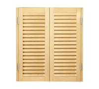 Solid Wood Swinging Saloon Doors, Rustic Western Style Half Door, Bar Swing Doors with Auto-Close Hinges & Hardware, Interior Partition Door for Bedroom, Porch, Cellar(Natural,76 * 90cm)