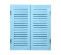 Solid Wood Swinging Saloon Doors, Rustic Western Style Half Door, Bar Swing Doors with Auto-Close Hinges & Hardware, Interior Partition Door for Bedroom, Porch, Cellar(Lightblue,138 * 90cm)