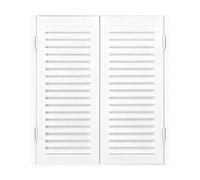 Solid Wood Swinging Saloon Doors, Rustic Western Style Half Door, Bar Swing Doors with Auto-Close Hinges & Hardware, Interior Partition Door for Bedroom, Porch, Cellar(White,82 * 90cm)