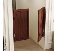 Solid Wood Swinging Saloon Doors, Screw Fixing for Easy Installation, Ideal for Kitchen, Entrances, Clubs, Bathrooms, and Parties, Customizable Design