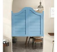 Solid Wood Swinging Saloon Doors Swing Cafe Doors Rustic Western Style Half Door with Auto-Close Hinges Hardware, for Hallway Doorway Bar Kitchen Decor(F,49x35.4 in (W xH))