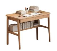 Solid Wood Table,Office Desk,Drawers Shelves,Sturdy Structure,for Living Rooms,Studies,Offices,Dining Rooms Schools 100 * 50cm