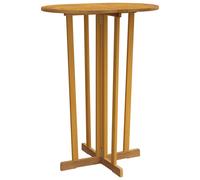 Solid Wood Teak Folding Bar Table Wooden Party Bistro Standing vidaXL