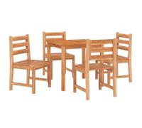 Solid Wood Teak Garden Dining Set 3/5 Piece 110x110x77 cm/80x80x77 cm vidaXL