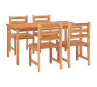 Solid Wood Teak Garden Dining Set 5/7 Piece 120 cm/160 cm Table Length vidaXL