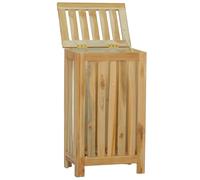 Vidaxl Laundry Basket Natural Solid Teak Wood