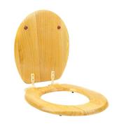 Solid Wood Toilet Cover Universal Wooden Thickened Toilet Cover V-Shaped O-Shaped Large U Bathroom Accessories(Willow Wood,V Shape)