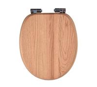 Solid Wood Toilet Seat - Oak with Soft Close Mechanism, Quick Release & Easy Clean, Soft Touch - PIKLiDS