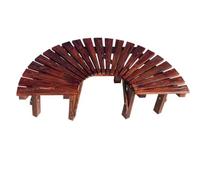 Solid Wood Tree Bench, Curved Backless Outdoor Seating for Porch, Park, All-Weather Wooden Terrace Chair