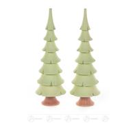 Solid Wood Trees Light Green H=ca 14.5cm NEW Erzgebirge Wooden Christmas Tree