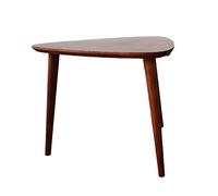 Solid Wood Triangular Side Table - Small Nightstand for Bedroom & Living Room - Casual Coffee Table, 46x46x42cm, Perfect for Sofas & Bedside Use