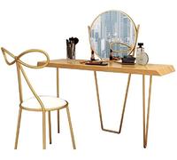 Solid Wood Vanity Table Set for Bedroom - Rectangular Dressing Table with Mirror Brown Finish 100x45x75cm Stylish Bedroom Furniture Durable & Elegant Design